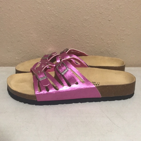 Birkenstock Betula Granada Metallic Pink Sandals L7 M5 - Picture 5 of 9